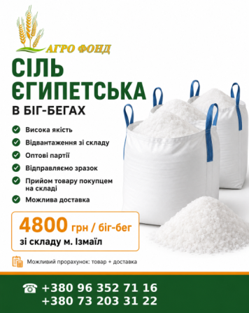 Продам єгипетську сіль в біг-бегах Львов