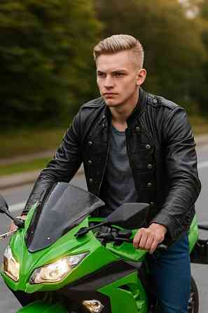 Куртка байкерская мужская XXL натуральная кожа новая с бирками Київ