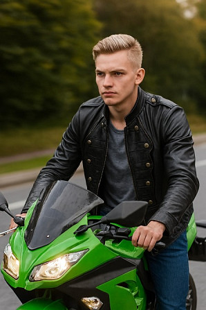 Куртка байкерская мужская XXL натуральная кожа новая с бирками Київ - зображення 2