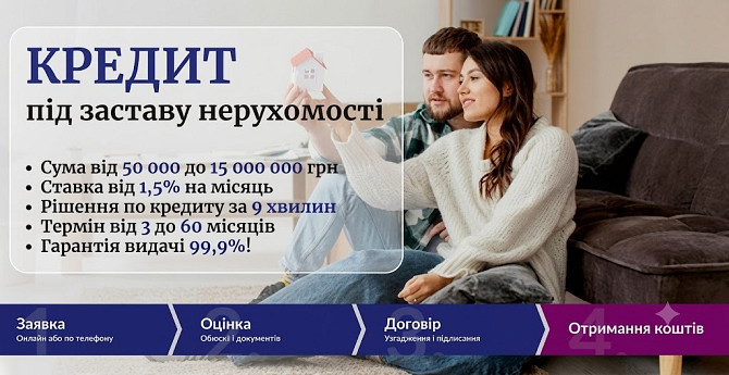 Позика під заставу будинку без офіційного працевлаштування Київ. Київ - зображення 1