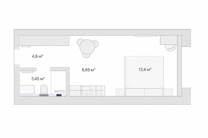 Апартаменти площею 30,2 м² у готельному комплексі Rich Stone Apart Hotel Яремче - зображення 9