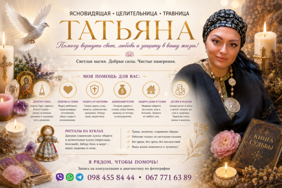 Сильнейшие ритуалы защиты, исцеления и гармонии отношений. Ясновидящая Татьяна. Киев