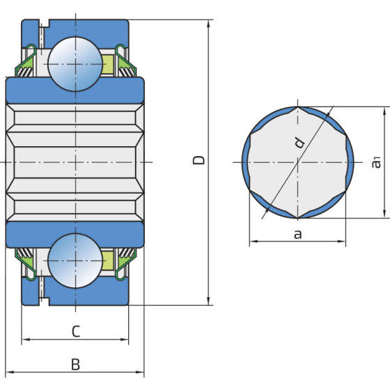 Підшипник кульковий G207 KPP3 AH16 FKL, JD10458 John Deere Дніпро