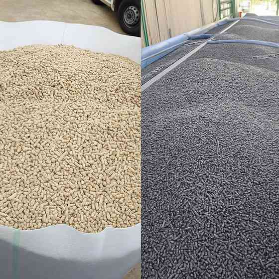 Пелети з лушпиння та дерева Київ