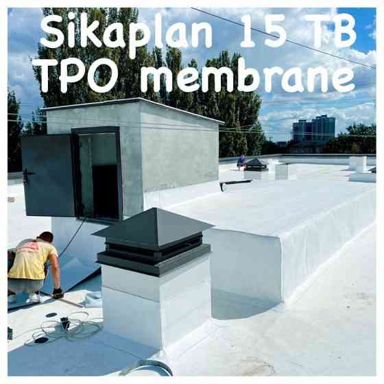 Покрівельна ТПО мембрана Sikaplan TB-12, TB-15 для баластних систем Вишнёвое