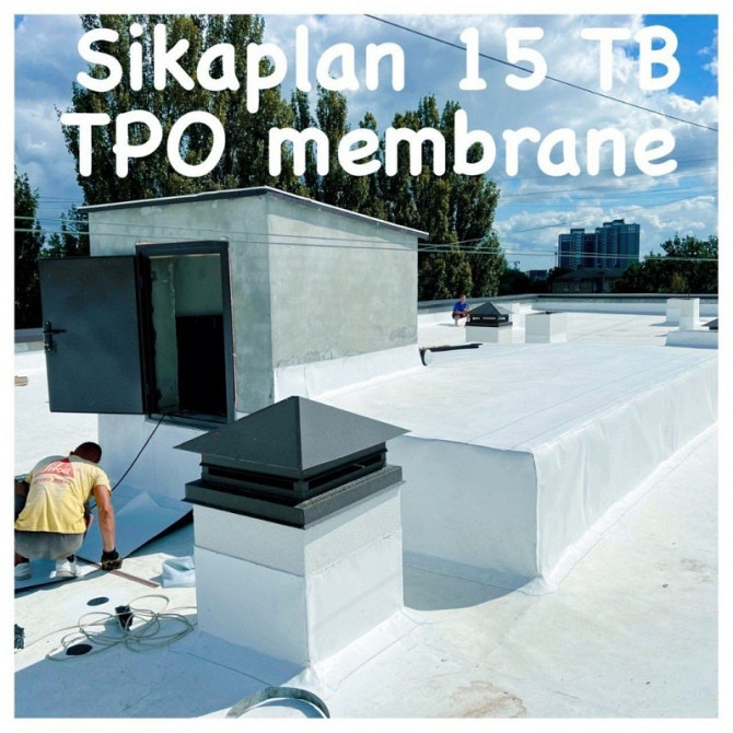 Покрівельна ТПО мембрана Sikaplan TB-12, TB-15 для баластних систем Вишнёвое - изображение 4