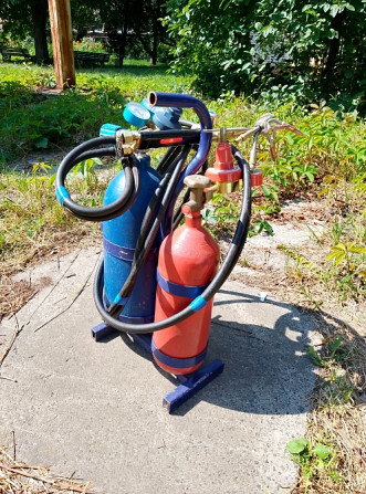 Газозварювальний пост. Портативний різак. Комплект для паяння металів. Київ - зображення 1
