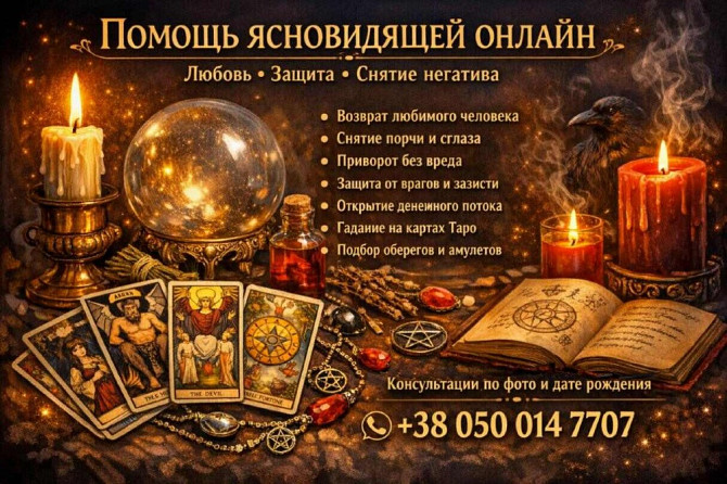 Услуги экстрасенса онлайн. Любовная магия. Снятие порчи и сглаза. Днепр (Днепропетровск) - изображение 1