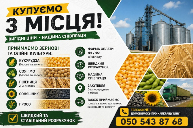 Закупівля зернових та олійних культур Киев - изображение 1