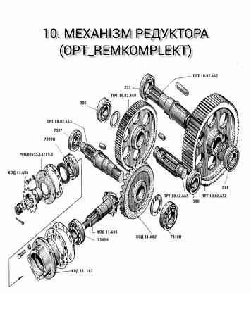 Редуктор ПРТ 10.02.600. Редуктор ПРТ-7, ПИМ-40. Вал редуктора ПРТ 10.02.662, ПРТ 10.02.653 Днепр (Днепропетровск)