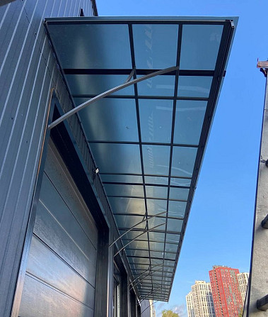 Навес над входом, навес над машиной, навес над двором - любые размеры и конструкция, с установкой Київ - зображення 8