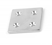 Магніт 40x40x4 mm -7/3.5 mm x 4 потай Кропивницкий (Кировоград) - изображение 1