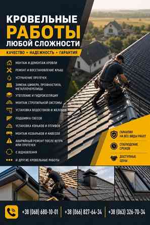 Ремонт и монтаж крыш под ключ | Кровельные работы Дніпро
