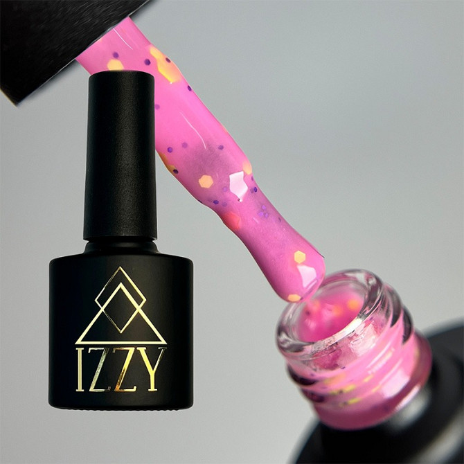 Експрес-Дизайн: Рожева База Izzy Jam Base #02 (10мл) з Різнокольоровим Декором Киев - изображение 1