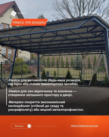 Паркани, Ворота, Навіси та МАФ у Кривому Розі під Ключ Кривой Рог - изображение 9