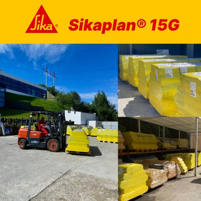 Покрівельна ПВХ мембрана Sikaplan G-12, G-15, G-18, G-20 армована багатошарова Вишневе - зображення 1