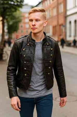 Куртка байкерская мужская XXL натуральная кожа новая с бирками Київ