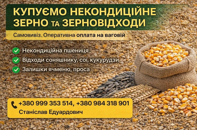 Купуємо некондицію та зерновідходи на постійній основі Чернигов - изображение 1