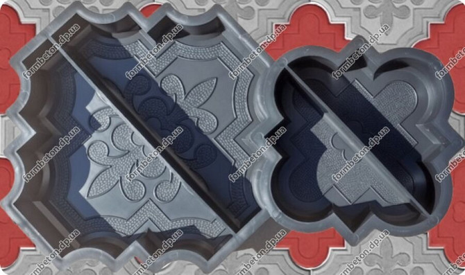 Форми для тротуарної плитки Краківський Конюшина половинки Дніпро - зображення 1