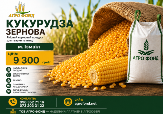 КУПЛЮ кукурудзу на Ізмаїл Броди