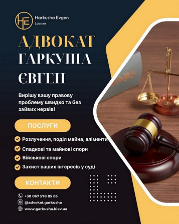 Адвокат з поділу майна Київ. Киев - изображение 1
