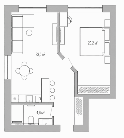Апартаменти площею 60,8 м² у готельному комплексі Rich Stone Apart Hotel Яремче - зображення 8