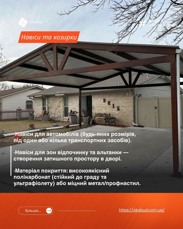 Навіси з полікарбонату під ключ – Кривий Ріг, Дніпро та область Кривий Ріг - зображення 1