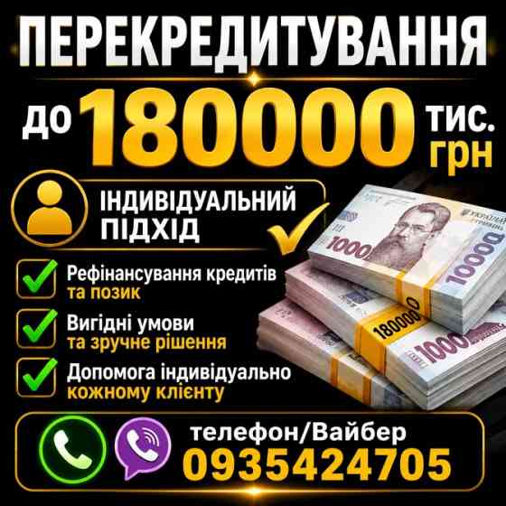 Кредит на карту або у відділенні.Перекредитування МФО(індивідуально) Ужгород