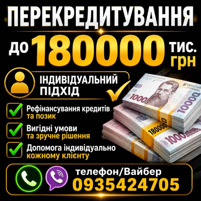 Кредит на карту або у відділенні.Перекредитування МФО(індивідуально) Ужгород - зображення 1