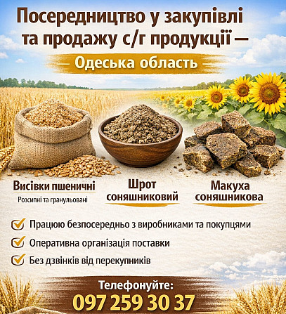 Посередництво у закупівлі та продажу сільськогосподарської продукції – Одеська область Одеса - зображення 1